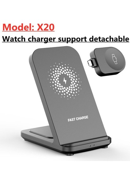 X20 Izle Çıkarılabilir 30W 3'ü 1 Arada Kablosuz Şarj Standı Samsung Galaxy S22 S21 Ultra S20 Hızlı Şarj Istasyonu Istasyonu Watch5 Pro Tutucu Buds2 Pro (Yurt Dışından)