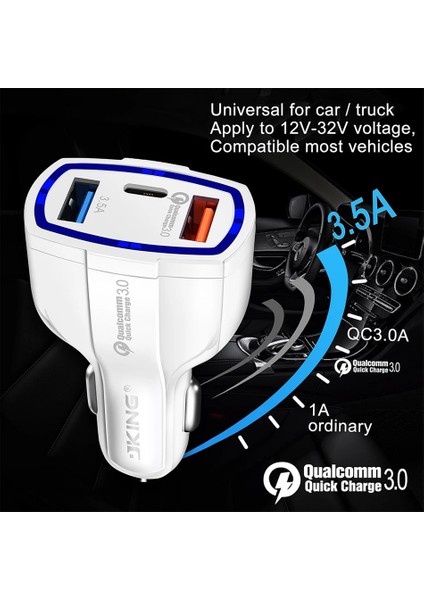 Siyah Kephe Araç Şarj Cihazı Hızlı Şarj 3.0 USB Hızlı Şarj Cihazı Xiaomi Mi 9 iPhone x Xr 8 Huawei Samsung S9 S10 Qc 3.0 USB Araç Şarj Cihazı (Yurt Dışından) fiyatları
