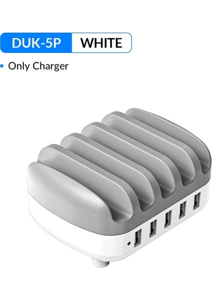 Ab Tak Beyaz Orıco 5 Port USB Şarj Istasyonu Dock ile Tutucu 40 W 5V2.4A USB Şarj Ücretsiz USB Kablosu iPhone Pc Tablet Için (Yurt Dışından)