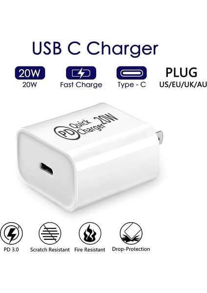 Au Fişi 20W Gan Şarj Cihazı Hızlı Duvar Şarj Cihazı Mini Usb-C Güç Adaptörü Pd3.0 Şarj Cihazı IPHONE14 13 12 Promax,galaxy S22 Ultra,pixel (Yurt Dışından) fırsatları