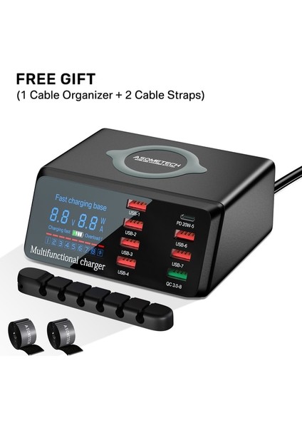 Ingiltere Fişi Takım 100W 130W Çoklu USB Şarj Cihazı Hızlı Şarj 3.0 Pd3.0 65W USB C Pd Usb-C Tip C Hızlı Şarj Cihazı Hub Istasyonu iPhone 12 Pro Max Macbook Için (Yurt Dışından)