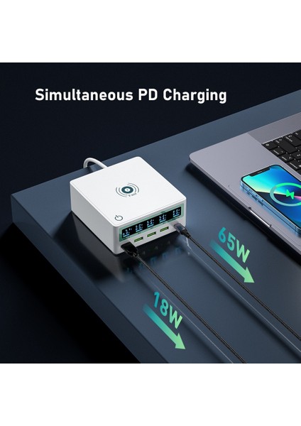 Ingiltere Fişi Takım 100W 130W Çoklu USB Şarj Cihazı Hızlı Şarj 3.0 Pd3.0 65W USB C Pd Usb-C Tip C Hızlı Şarj Cihazı Hub Istasyonu iPhone 12 Pro Max Macbook Için (Yurt Dışından) modelleri