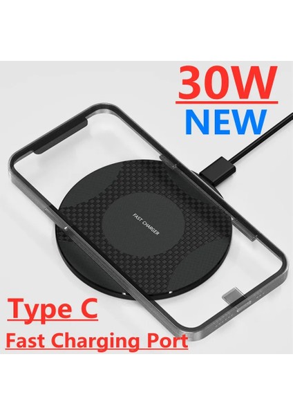 Mavi 30W Kablosuz Şarj Aleti Pedi iPhone 13 12 11 x Xs Xr Pro Max 8 Artı Samsung Xiaomi Hızlı Kablosuz Şarj Istasyonu Şarj Cihazları (Yurt Dışından) indirimleri
