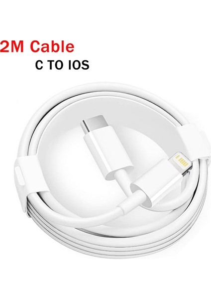 C Ios Kablosu 2 M iPhone Şarj Cihazı Hızlı Şarj Apple iPhone 14 Pro 11 12 13 Pro Max x Xs Xr 7 8 Artı 20 W Orijinal USB C Tipi C Kablo (Yurt Dışından)