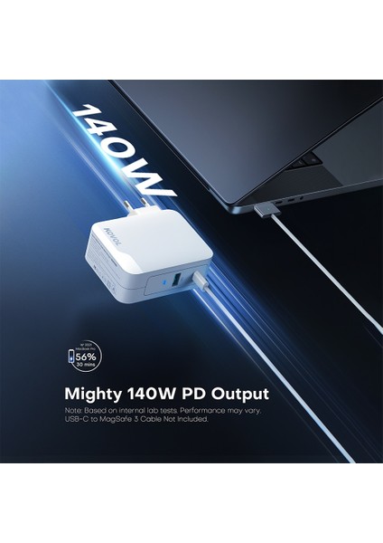 100W 1pd Ab Beyaz Kovol Güçlü Gan Şarj Cihazı 140W Max Type C Pd Hızlı Şarj Cihazı iPhone 14 13 Pro Max Samsung Xiaomi Macbook Pro Dizüstü Tablet Için (Yurt Dışından) fiyatları