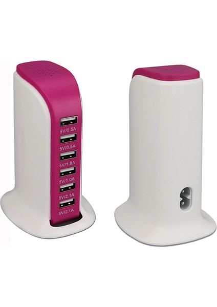 Beyaz Abd 30W Çok 6 Portlu USB Şarj Cihazı 6A Hızlı Şarj Istasyonu Masaüstü Hub Konnektörleri Uzatma Soketi Platooninsert Hub Konnektörleri (Yurt Dışından) modelleri