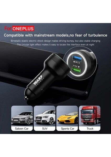 65W Gümüş 65W 30W Araç Şarj Cihazı USB Hızlı Şarj Çözgü Şarjı Oneplus 9r 10 Pro Nord Ce 2 5g 8 7t Pro Dash Cep Telefonu Samsung One Plus (Yurt Dışından) indirimleri