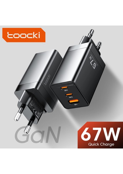 Abd Beyaz Kablo ile Toocki 65W Gan USB C Şarj Cihazı 67W Hızlı Şarj 4.0 3.0 Qc4.0 Qc Pd 3.0 Usb-C Tip C iPhone 14 13 Pro MacBook Için Hızlı USB Şarj Cihazı (Yurt Dışından) modelleri