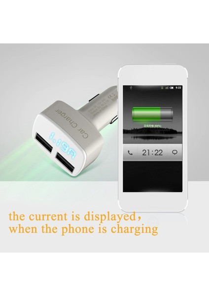 Beyaz Kasa Kırmızı LED Vıkefon Çift USB Araç Şarj Cihazı 5V 3.1A Evrensel 4'ü 1 Arada Gerilim/sıcaklık/akım Ölçer Test Cihazı Adaptörü Dijital LED Ekran (Yurt Dışından) fırsatları