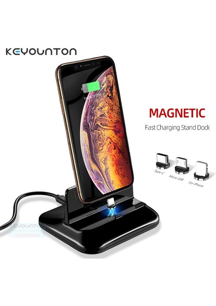 C Tipi Konnektör Telefon Dock Istasyonu USB Mikro Tip C Standı Kablosuz Şarj Tutucu iPhone Samsung Xiaomi Android Için Manyetik Hızlı Şarj Cihazı Beşiği (Yurt Dışından) fiyatları