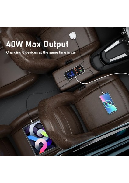 54W Qc3.0 Pd3.0 40W USB Araç Şarj Cihazı Pd Qc3.0 Hızlı Şarj 8 Port USB C Şarj Istasyonu Telefon Şarj Adaptörü iPhone 13 Xiaomi Için LED Ekran (Yurt Dışından) fırsatları