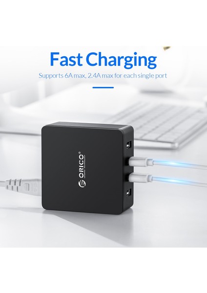 Abd Plug Dhe Siyah Orıco Masaüstü USB Şarj Cihazı Serisi Çok Portlu USB Şarj Dock'u iPhone Samsung Xiaomi Huawei Için Ev Ofis Masası Şarj Istasyonu (Yurt Dışından) indirimleri