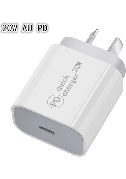 Beyaz 20W Pd iPhone 12 13 14 Pro Max 25W 20W Hızlı Şarj Pd Şarj Cihazı Qc3.0 USB Tip C Au Seyahat Güç Adaptörü Avustralya Yeni Zelanda (Yurt Dışından)