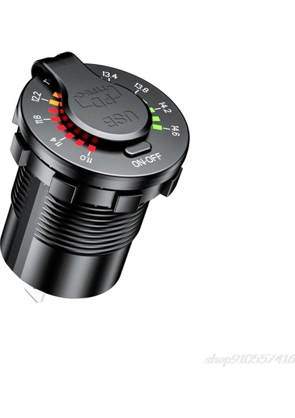 D 12V Hızlı Şarj 3.0 USB Suv Araç Şarj Cihazı Su Geçirmez 18W Tip C Pd Çıkışı LED Voltmetre Açık Kapalı Anahtarı ile Hızlı Şarj Cihazı N10 20 (Yurt Dışından) fırsatları