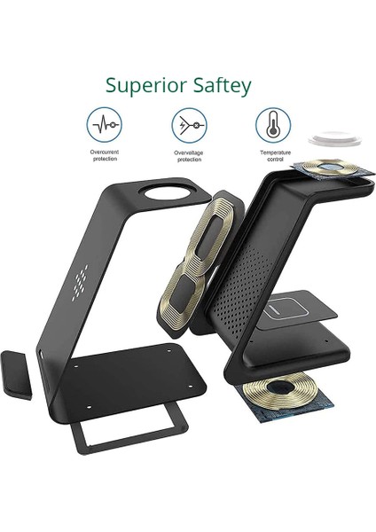 Samsung Beyaz Aldnoah 3 In1 Kablosuz Şarj Istasyonu Samsung Galaxy İZLE/BUDS/S10/S9 Samsung NOTE10/NOTE9 Için Hızlı Kablosuz Şarj Cihazı (Yurt Dışından) indirimleri