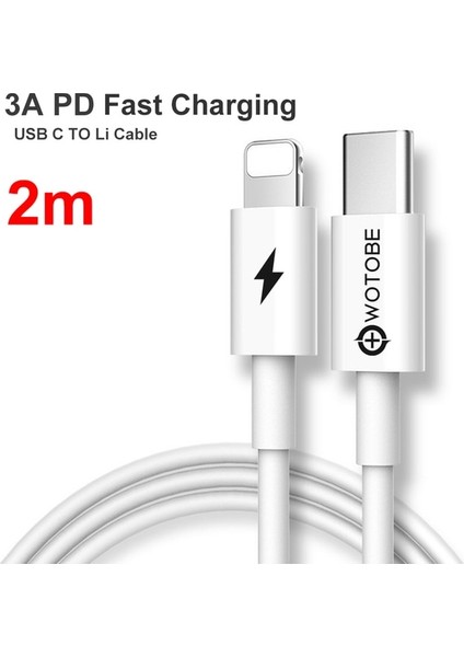 2 M 20 W Kablo Wotobe Pd 20 W Araç Şarj Cihazı Pd3.0 Hızlı Şarj Qc4.0 Qc3.0 18 W Afc 15 W Tip-C Araba USB Şarj Cihazı iPhone 13/12 Xiaomi Cep Telefonu (Yurt Dışından)