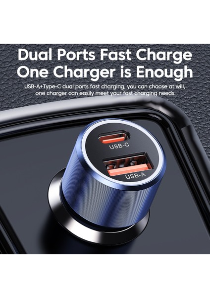 Mavi Toocki 63W USB C Araç Şarj Cihazı Pd Qc3.0 USB Tip C Araç Telefonu Şarj Cihazı iphone 12 13 Samsung Xiaomi Huawei Oneplus Için Hızlı Şarj (Yurt Dışından) fırsatları