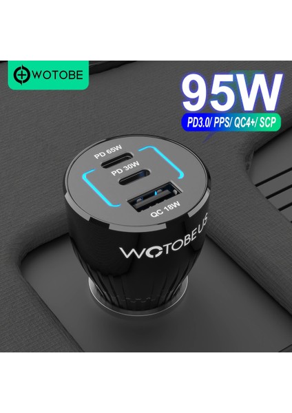 95W ve 1.8m Kablo Wotobe 95W USB C Araç Şarj Cihazı, 3 Portlu Pps/pd 65W/45W/30W/20W Qc4.0 22,5W Dizüstü Bilgisayar Mı 11 P40/30 iPhone 13/12 Samsung S20/NOT 10 (Yurt Dışından) indirimleri