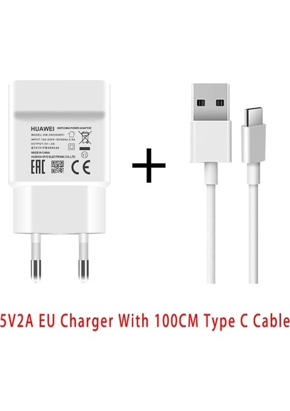 Ab Tipi C Orijinal Abd Ab Duvar Şarj Cihazı 5V2A ve Huaweı P 8 9 10 20 Mate 10 20 30 Lite Onur 8x 7x Y 9 7 Için Mikro USB Tip C Kablo Şarjı (Yurt Dışından)