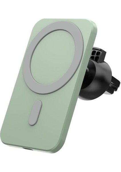 Yeşil 15W Manyetik Kablosuz Şarj Cihazı Araba Kablosuz Şarj Cihazları iphone 12 12 Pro Mini Akıllı Telefon Tutucu Hızlı Şarj Istasyonu (Yurt Dışından)