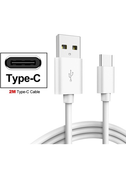 2 M Tip C Kablo Nokia 7.2 Lenovo Tab P11 K5 Oyna Motorola G10 G9 Lg G8 Thinq Telefon Şarj Cihazı 5 V 3A USB Hızlı Adaptör Tip C Mikro Şarj Kablosu (Yurt Dışından)