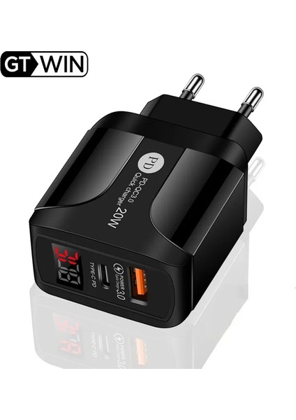 Beyaz Abd Gtwın Qc4.0 Qc3.0 20W USB C Telefon Şarj Cihazı LED Ekran Tip C Hızlı Şarj Taşınabilir Adaptör iPhone 13 12PRO iPad Huawei Xiaomi (Yurt Dışından) fiyatları