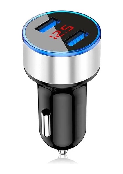 Sadece Gümüş Şarj Cihazı Tip-C USB Kablosu Araç Şarj Cihazı 3.1A Çift USB Telefon Adaptörü Samsung Galaxy A21S A31 A41 M31 M31S M51 A01 A11 Not 8 9 10 20 Pro (Yurt Dışından)