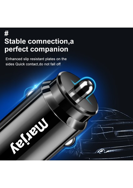 Mor Marjay Araba Şarjı Evrensel 5V 3.4A Mini Çift USB Hızlı Şarj Cep Telefonu USB Araç Şarj Cihazı iPhone Samsung Xiaomi Için (Yurt Dışından) modelleri
