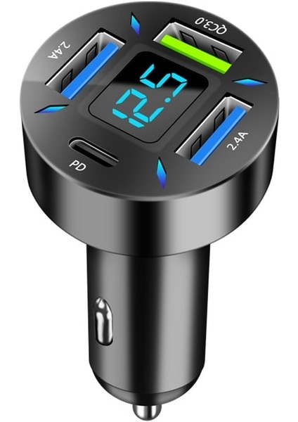 Pd Qc3.0 2usb 66W 4 Port USB C Araç Şarj Cihazı Hızlı Şarj Hızlı Şarj 3.0 Pd USB Tip C Araç Telefonu Şarj Cihazı iPhone 13 12 Xiaomi Samsung (Yurt Dışından)