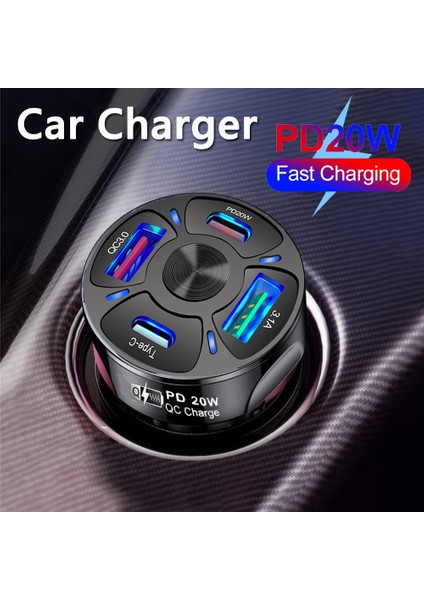 Siyah A PD20W Qc 3.0 USB Araç Şarjı Hızlı Şarj Qc3.0 Pd USB C Hızlı Şarj Telefon Adaptörü iPhone 13 12 11 Pro Max Xiaomi Huawei Samsung S20 S10 (Yurt Dışından) fırsatları