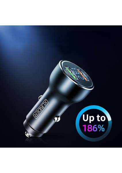 Siyah 1.5m Kablo ile 65W Supervooc 2.0 Araç Şarj Cihazı Dijital Ekran Hızlı Araç Şarj C Tipi Kablo Için Oppo Find X3 X2 Reno 5g Ace 2 X20 Realme X50 (Yurt Dışından) fırsatları