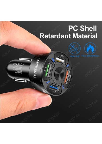 Beyaz 3 Portlu Araç USB Şarj Cihazı Hızlı Şarj 3.0 4.0 Evrensel 18W Arabada Hızlı Şarj Samsung S10 iphone 11 7 Için 4 Portlu Cep Telefonu Şarj Cihazı (Yurt Dışından) indirimleri