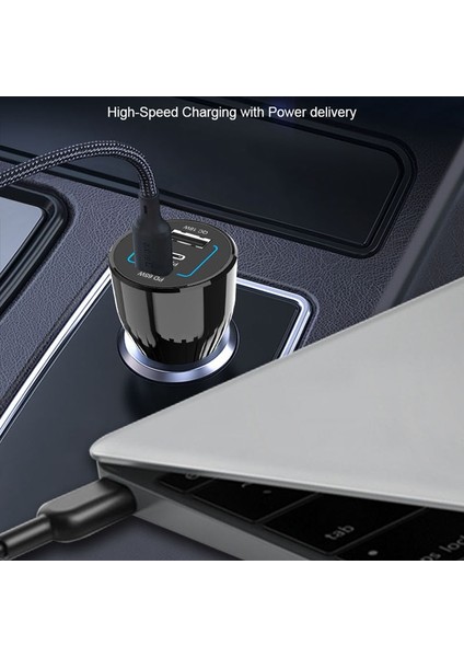 Pd 100W Kablo-2metre Tquq 95W 3 Portlu USB C Araç Şarj Cihazı, Süper Hızlı Şarj Pps Pd 65W/45W/30W/20W Qc4+ 18W Xiaomi Dizüstü Bilgisayar IPHONE12 Samsung Galaxy Için (Yurt Dışından) fiyatları