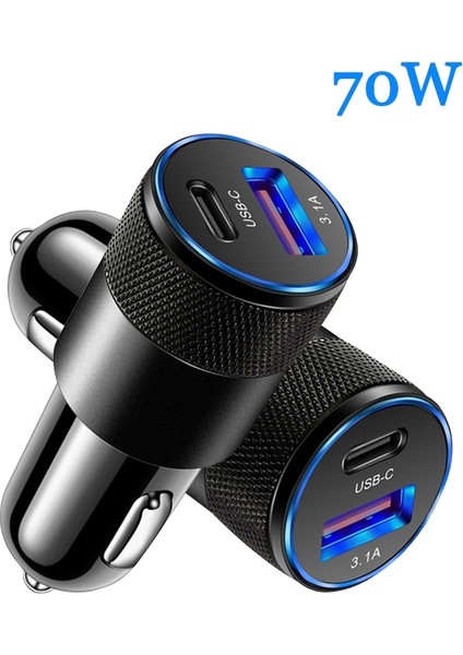 1m C2L 70W USB Tip C Pd Qc 3.1A Hızlı Araba Şarjı iPhone 13 12 11 x Xr Redmi Not 11 10 9 8 Samsung S21 S20 S10 S9 Şarj Cihazı (Yurt Dışından) fiyatları