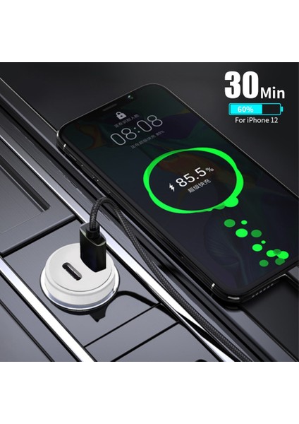 3'ü 1 Arada USB Kablosuyla Beyaz Baecoar USB C Araç Şarj Cihazı 25W Hızlı Şarj 4 Araç USB Şarj Cihazı 20W Pd 3.0 iPhone Samsung Xiaomi Telefonları Için Hızlı Şarj Adaptörü (Yurt Dışından) indirimleri