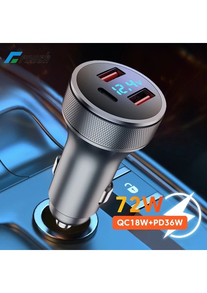 Pd Çift USB 54W 3in1 72W USB C Araç Şarj Cihazı Hızlı Şarj Qc3.0 Pd Tip C Araç Telefonu Şarj Cihazı iPhone 13 Xiaomi Samsung iPad Dizüstü Bilgisayarlar Tabletler (Yurt Dışından) fiyatları