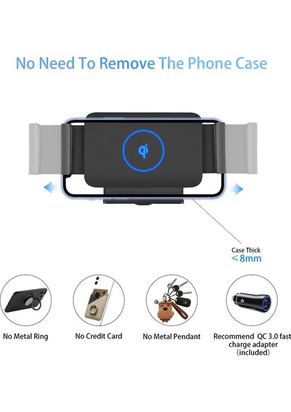 S2 Yok Araç Şarj Cihazı 15W Hızlı Araç Kablosuz Şarj Cihazı Samsung Galaxy Fold Fold Z 2 3 iPhone 13 12 Pro Fold Hava Firar Emme Montajlı Telefon Tutucu (Yurt Dışından) modelleri