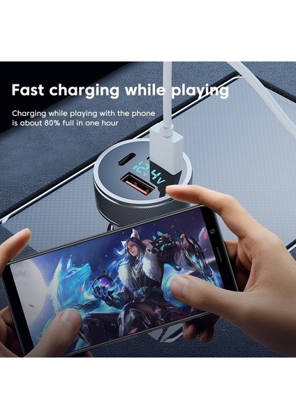 Pd Çift USB 54W 3in1 72W USB C Araç Şarj Cihazı Hızlı Şarj Qc3.0 Pd Tip C Araç Telefonu Şarj Cihazı iPhone 13 Xiaomi Samsung iPad Dizüstü Bilgisayarlar Tabletler (Yurt Dışından) indirimleri