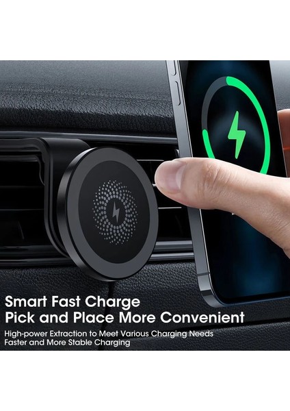 Sadece Araç Şarj Cihazı Pdkuaı Yenı 30 W Manyetik Araç Kablosuz Şarj Cihazı iPhone 14 13 12 Pro Max Mini Hava Firar Telefon Tutucu Standı Mıknatıs Hızlı Şarj (Yurt Dışından) fiyatları