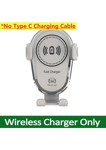 Kablo Olmadan Beyaz 75W Araç Kablosuz Şarj Cihazları Telefon Şarj Cihazı Hava Firar Tutucu iphone 14 13 12 Pro Max Samsung Huawei Hızlı Araç Şarj Istasyonu (Yurt Dışından)