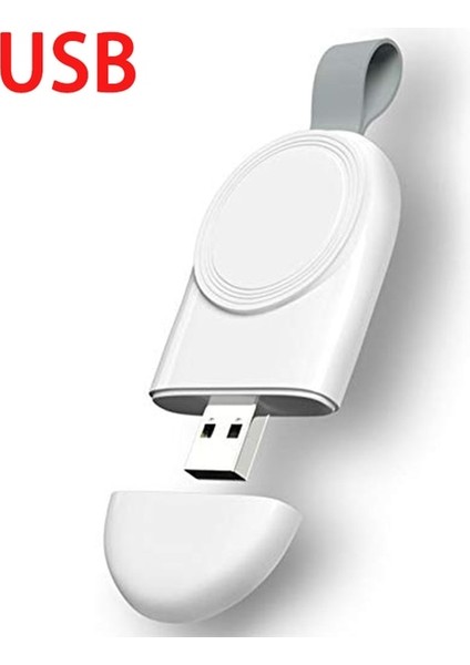 USB Şarj Aleti Girişi Taşınabilir Kablosuz Şarj Aleti Pedi Apple Watch Iwatch 8 7 Se 6 5 4 3 2 Manyetik Tip C USB Hızlı Şarj Yerleştirme Istasyonu Standı (Yurt Dışından)