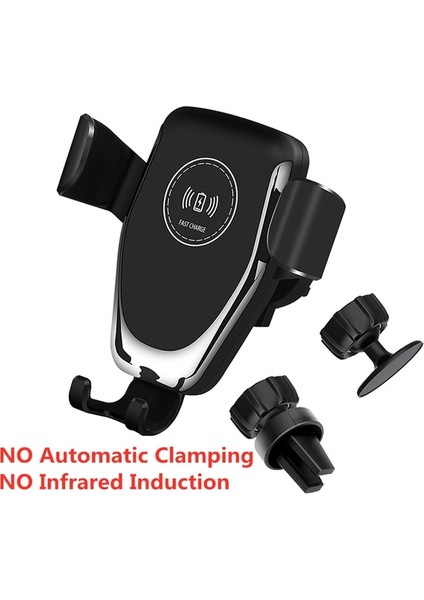 Otomatik Kelepçe Yok 10W Araba Kablosuz Şarj Cihazı Otomatik Sıkma iPhone 14 13 12 11X8 Xr Xs Samsung S22 S21 S20 S10 Hava Firar Montaj Telefon Tutucu (Yurt Dışından)