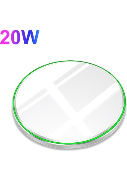 20W Beyaz 30W Kablosuz Şarj Aleti Pedi iPhone 14 13 12 11 Pro Xs Xr x 8 Indüksiyon Hızlı Şarj Samsung S22 S21 S20 Xiaomi Mi 13 12 (Yurt Dışından)