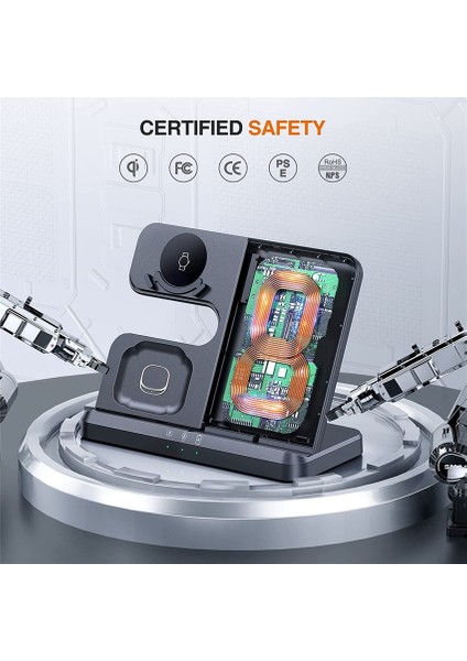 Beyaz 30W 3 In 1 Kablosuz Şarj Standı Samsung Galaxy S22 S21 Ultra S20 S10 Hızlı Şarj Istasyonu Istasyonu Watch5 Pro Tutucu Buds2 (Yurt Dışından) fiyatları