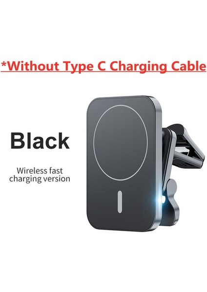 Siyah Kablo Yok 30 W Manyetik Kablosuz Şarj Araba Hava Firar Telefon Tutucu Standı Macsafe iPhone 13 12 Pro Max Mini Hızlı Kablosuz Şarj (Yurt Dışından)