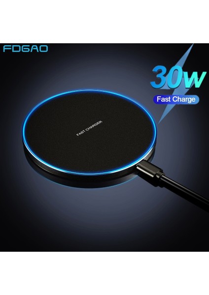 20W Beyaz Hızlı Kablosuz Şarj Cihazı iPhone 14 13 12 Pro Max 11 Xs Xr x 8 USB C 30W Hızlı Indüksiyon Şarj Pedi Samsung S22 S21 S20 (Yurt Dışından) indirimleri