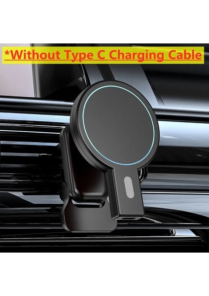 Siyah Yok Kablo 100 W Manyetik Araba Kablosuz Şarj Cihazları Hava Firar Telefon Tutucu iphone 14 13 12 11 8 Pro Max Macsafe Şarj Cihazı Hızlı Şarj Istasyonu (Yurt Dışından)