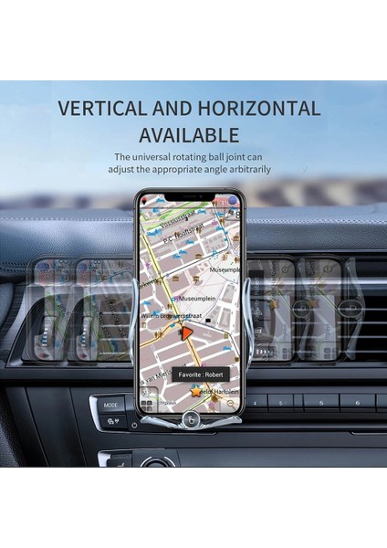 Siyah Araç Şarj Cihazı Kablosuz Araç Şarj Cihazı Montaj 15W Hızlı Otomatik Sensör Manyetik USB Telefon Tutucu iPhone 14 13 12 11 Xs Xr x 8 Samsung S21 S20 (Yurt Dışından) indirimleri