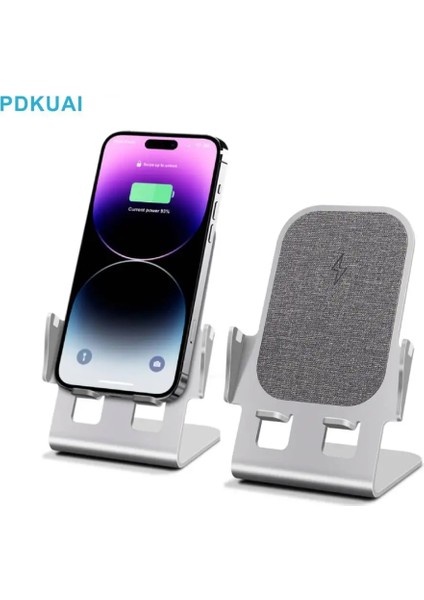 Gümüş 30W Katlanabilir Kablosuz Şarj Standı iPhone 14 13 12 11 Pro Max Xr x 8 Samsung S22 Hızlı Şarj Standı Istasyonu Telefon Tutucu (Yurt Dışından) fiyatları