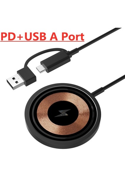 Pd ve USB A 100W Manyetik Kablosuz Şarj Pad Standı Macsafe iPhone 14 13 12 Pro Max Indüksiyon Hızlı Şarj Istasyonu Istasyonu Şarj Cihazları (Yurt Dışından)
